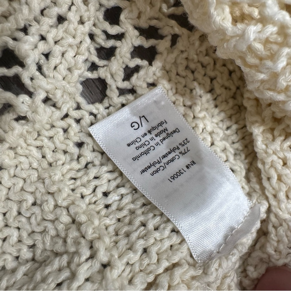 L*space X Hanna Montazami Lisola Crochet Cover Up Dress in Tapioca - Picture 7 of 11